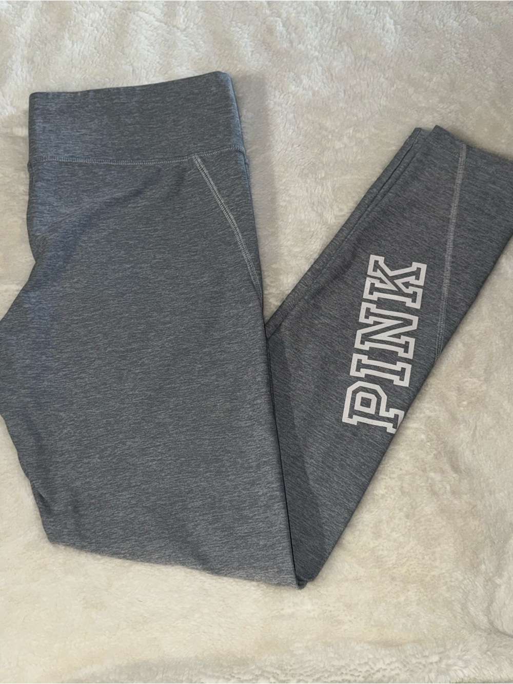 PINK Victoria's Secret Yoga Heather Leggings with White Logo